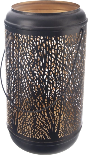 Lysestage i metal Tree sort/guld 29 cm