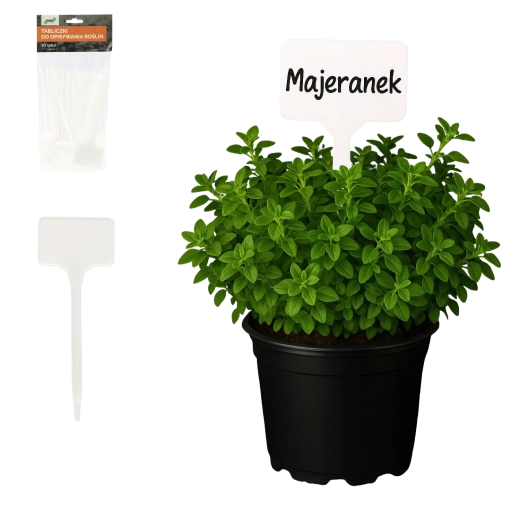 Plastikplanteskilte, sæt med 30 stk.