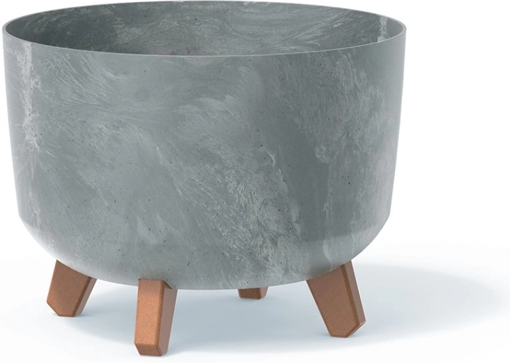 Blomsterkrukke med betoneffekt 29 cm grå GRACIA