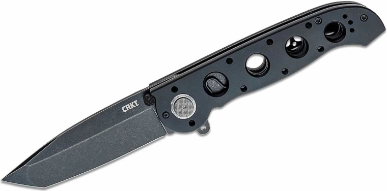 CRKT M16-04DB Tanto foldekniv 9,9 cm, Black Stonewash, sort aluminium