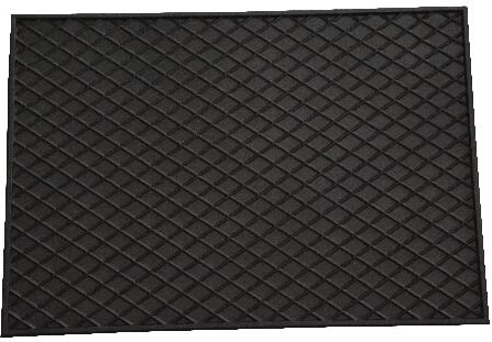 Gummimåtte 40 × 50 cm – stor, sort