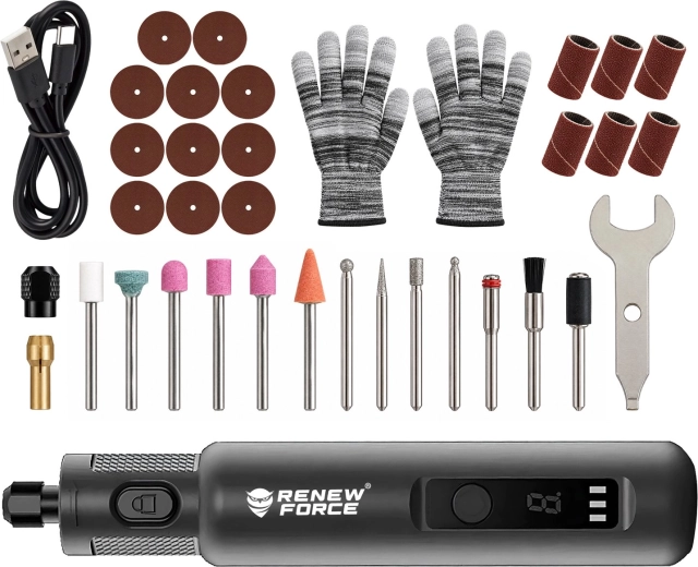 Batteridrevet multifunktionel minisliper Renew Force