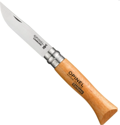 Opinel N°06 kulstof lommekniv 7,2 cm, bøgetræ