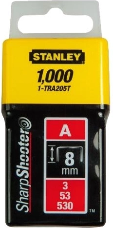 Hæfteklammer 8 mm type A STANLEY (1000 stk)