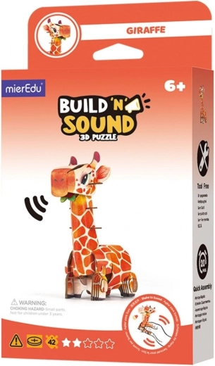 Puzzle 3D MierEdu byg og lyt – giraf