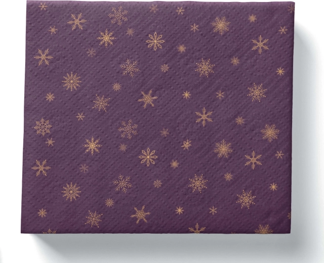 Juleservietter i mørkelilla papir 3-lags 33 × 33 cm