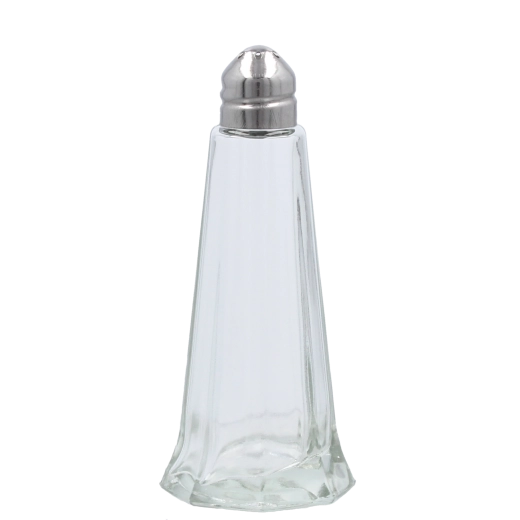 Sæt med glas-salt- og peberstrøere med metal låg 44 ml