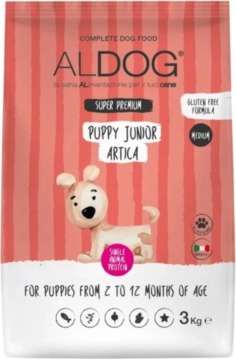 Aldog Puppy-Junior Artica Medium foderpiller til hvalpe af mellemstore racer med laks 3 kg