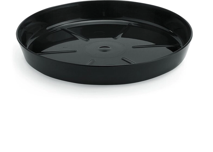 Sort underfad til urtepotte 17 cm LAMELA, blank polypropylen
