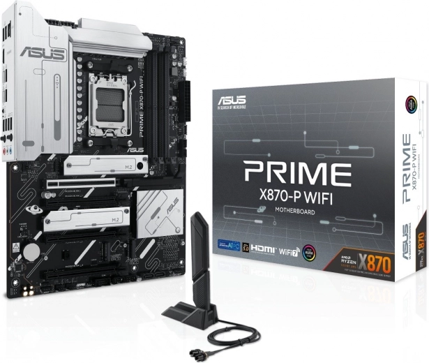 Asus Prime X870-P WiFi – AM5 bundkort med DDR5, HDMI og USB‑C