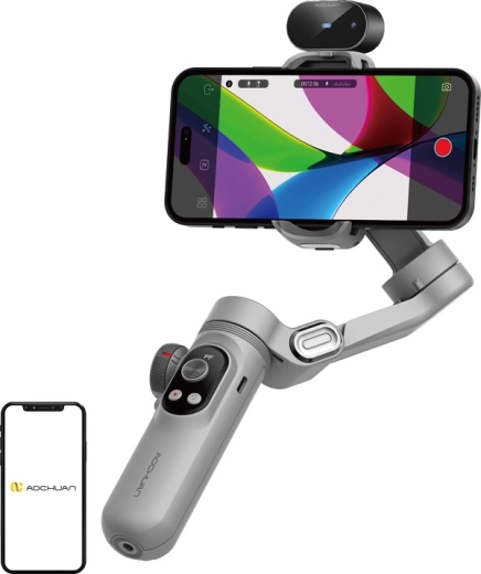 Aochuan Smart X Pro stabilisator til smartphone med AI-sensor, grå