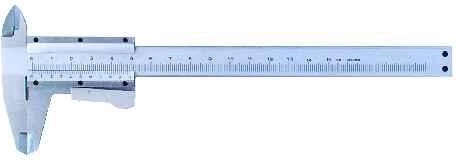 Skydekaliber 150 mm med låseknap