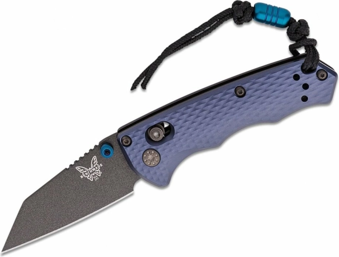 lommekniv Benchmade Full Immunity Crater Blue, grå-blå aluminium