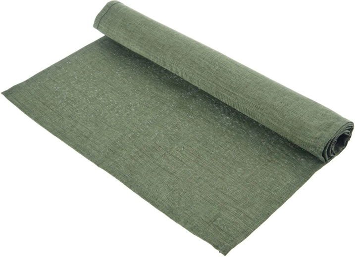 Grøn bordløber i polyester 140 × 40 cm
