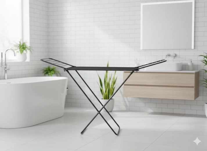 Sammenklappeligt tørrestativ med sokkeholdere 180 × 55 × 102 cm