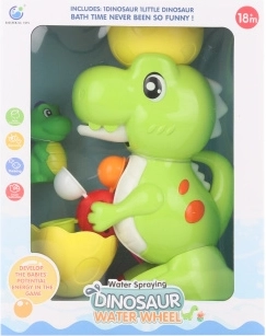 Plastisk vandmølle dinosaur med sugekopper til badet