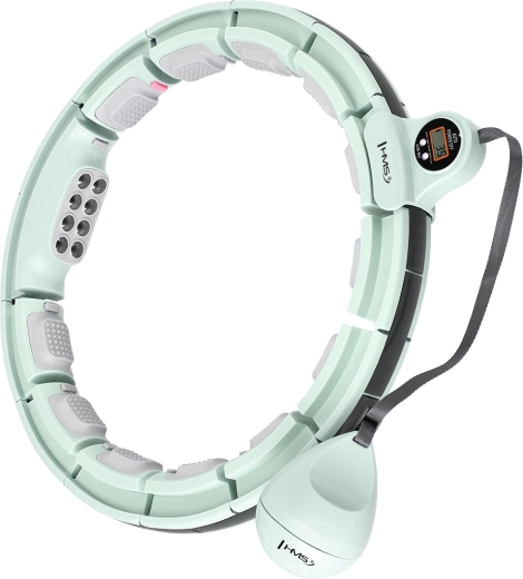 Masserende hula hoop med vægt, magneter og tæller HMS HHM13 – grøn