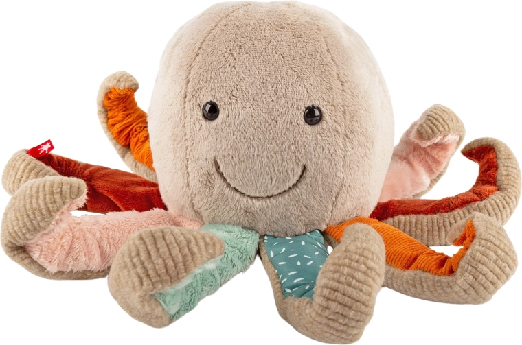 Sigikid første plysbam blæksprutte patchwork 26 cm