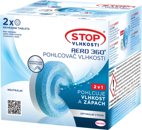 Ceresit Stop Fugt Aero 360° refilltabletter 2×450 g, neutral duft