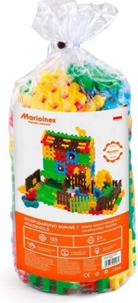 Pose med byggesten til husholdning