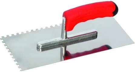 Glittejern i rustfrit stål med tænder 6 × 6 mm, 280 × 130 mm