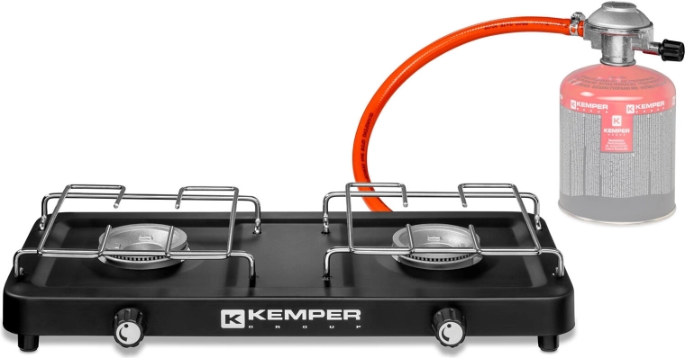 Kemper dobbeltbrænder gasblus til gaspatroner