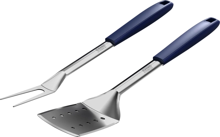 Cadac rustfri stål spatel og gaffel med magnetiske ergonomiske håndtag