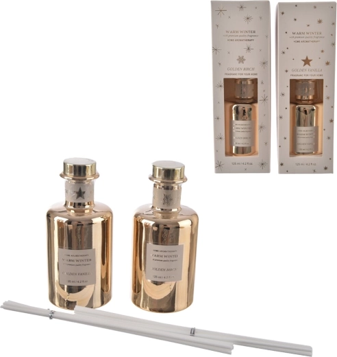 Juleduftdiffuser med pinde, hvid 125 ml (2 assort.)