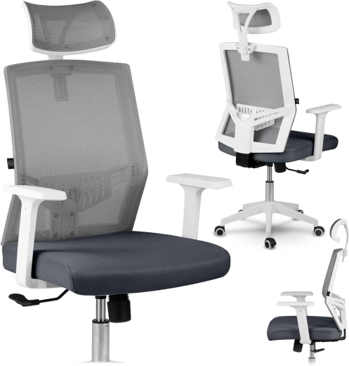 Ergonomisk kontorstol i mikromesh Sofotel Rotar, mørkegrå