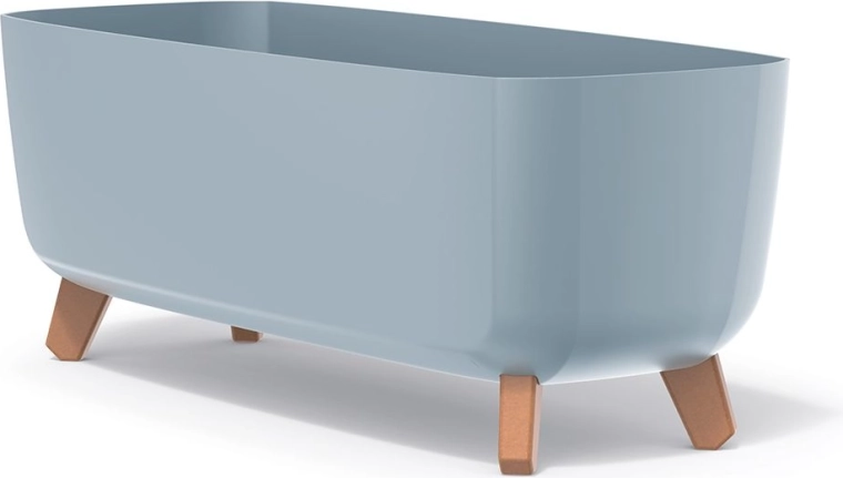 Blomsterkasse på ben Gracia Case 58 cm – lysegrå med udtagelig indsats