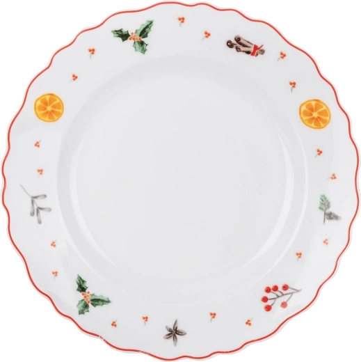 Portionsinddelt flad tallerken Duft af Jul 24,5 cm