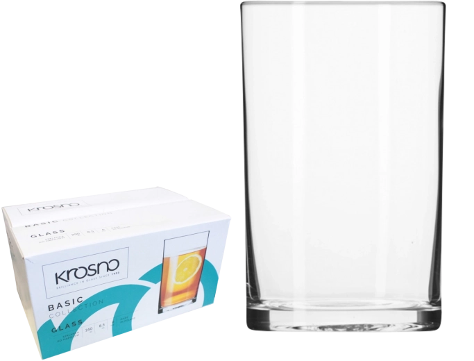 Krosno Basic sæt med glas 250 ml 6 stk.