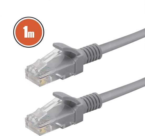 Netværks-UTP-patchkabel CAT5e 1 m gråt