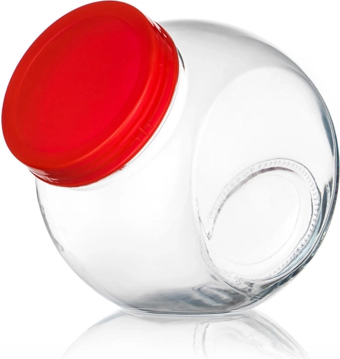 Wallibuck II glasdåse med rødt skruelåg 1,65 l