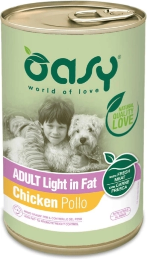 Oasy pâté til voksne hunde Light med kylling 400 g