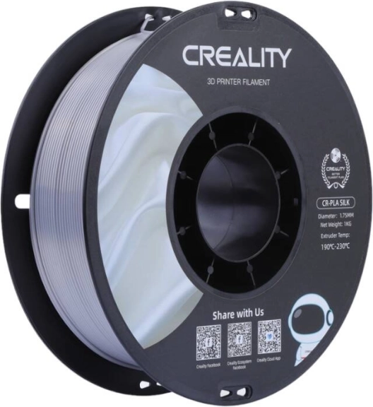 Creality CR-PLA Silk filament sølv 1,75 mm (1 kg)
