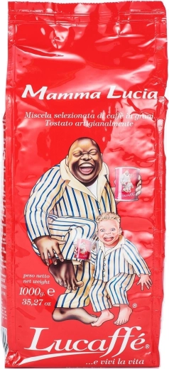 Lucaffé Mamma Lucia hele bønner 1 kg (40 % Arabica, 60 % Robusta)