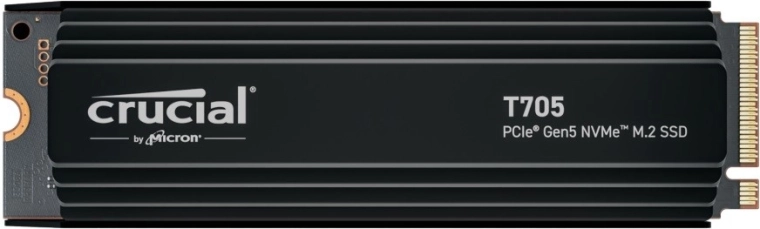 SSD-drev 2 TB M.2 NVMe PCIe 5.0 med køler CRUCIAL T705