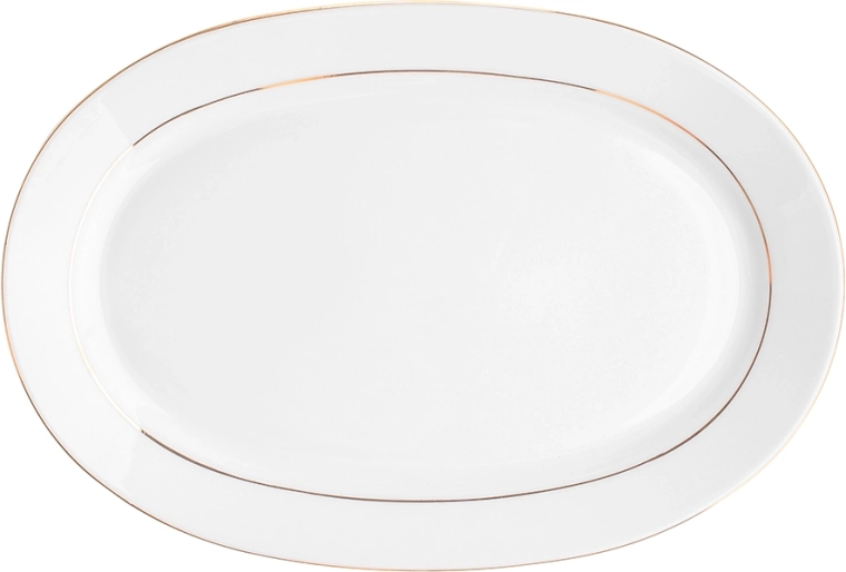 Oval serveringsfad MariaPaula klasyka “gylden linje” 28 cm