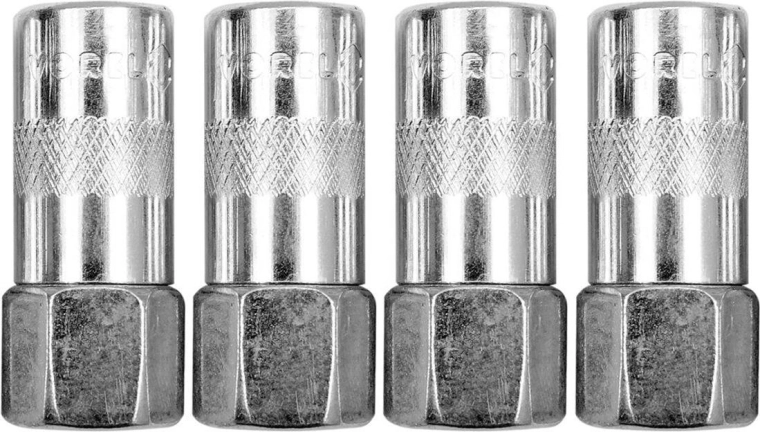 Slangerørskoblinger til fedtsprøjte, 4-kæbe, sæt 4 stk.