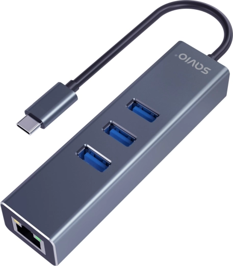 USB-C-hub Savio AK-57 med gigabit-ethernet