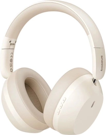Baseus Bass 35 Max trådløse over-ear hovedtelefoner Bluetooth 5.3 beige