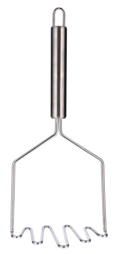 Kartoffelpresser i rustfrit stål med træhåndtag