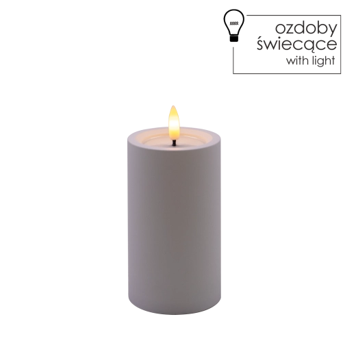 LED-lys hvid 7 × 12,5 cm med flakkende flamme