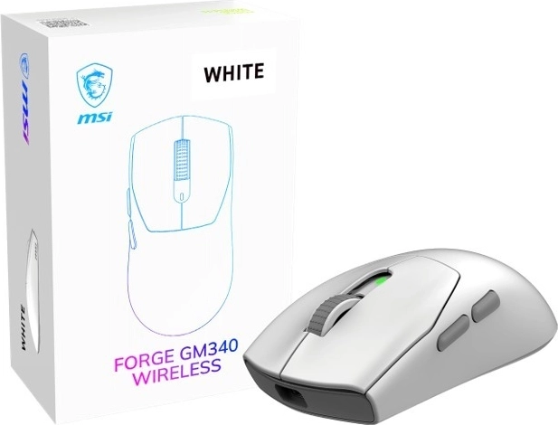 MSI Forge GM340 trådløs gamingmus hvid