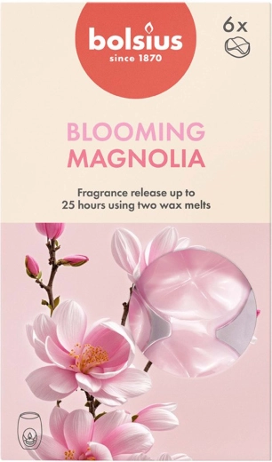 Duftvoks med magnolieduft, sæt med 6 stk.