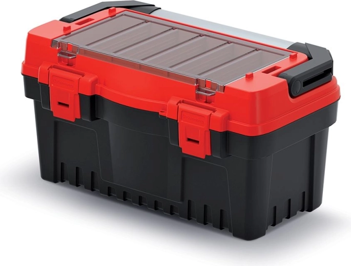 Værktøjskasse EVO med metalhåndtag, 476 × 260 × 256 mm, rød