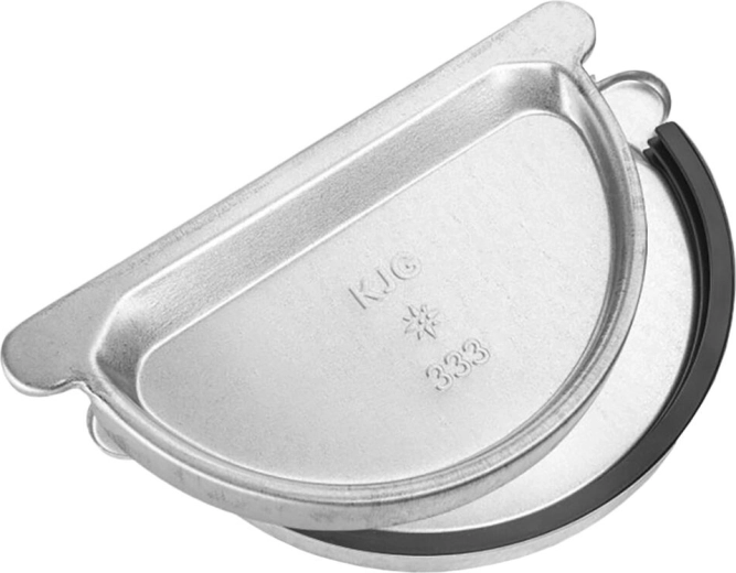 Gavl til tagrende 250 mm med gummitætning, galvaniseret