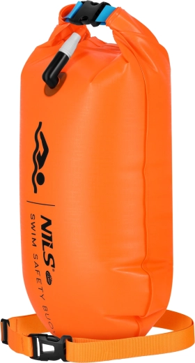 NILS Camp oppustelig svømmesikkerheds-bøje med drybag 18 l orange