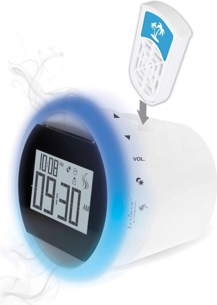 Duftende radiovækkeur med parfumeret kapsel